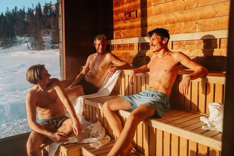 Sauna vinter stemning