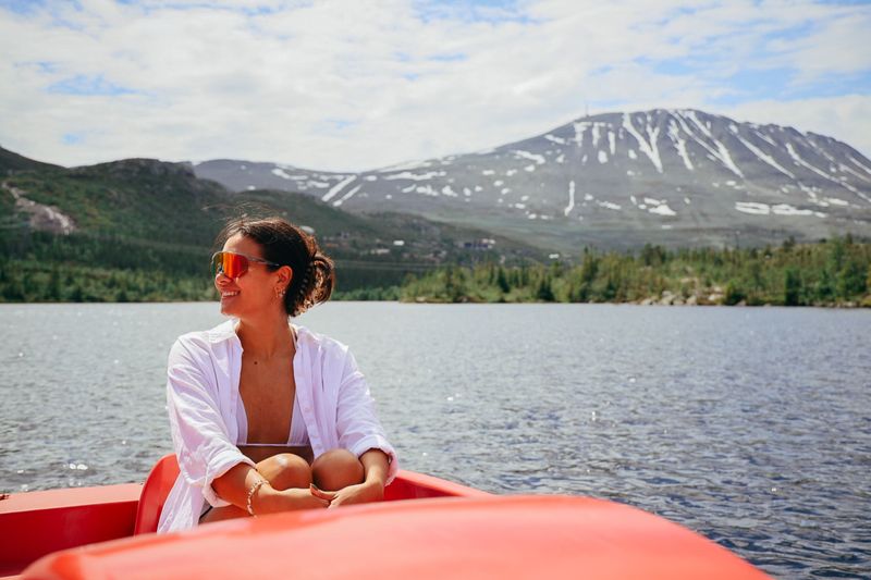 Tråbåt Sommer Vann Kvitåvatn Liten 