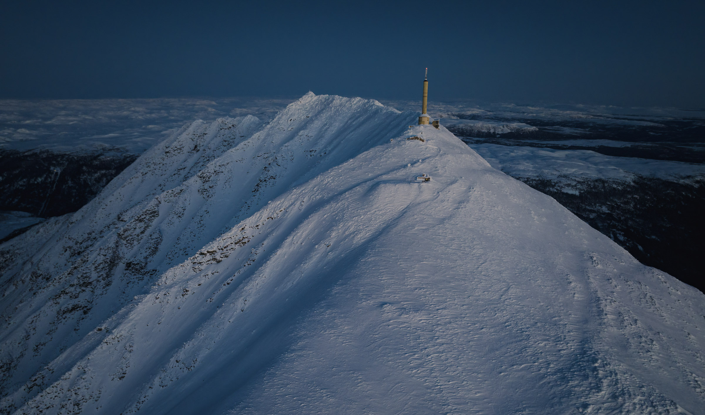 Gaustatoppen vinter Yngve Ask Drone